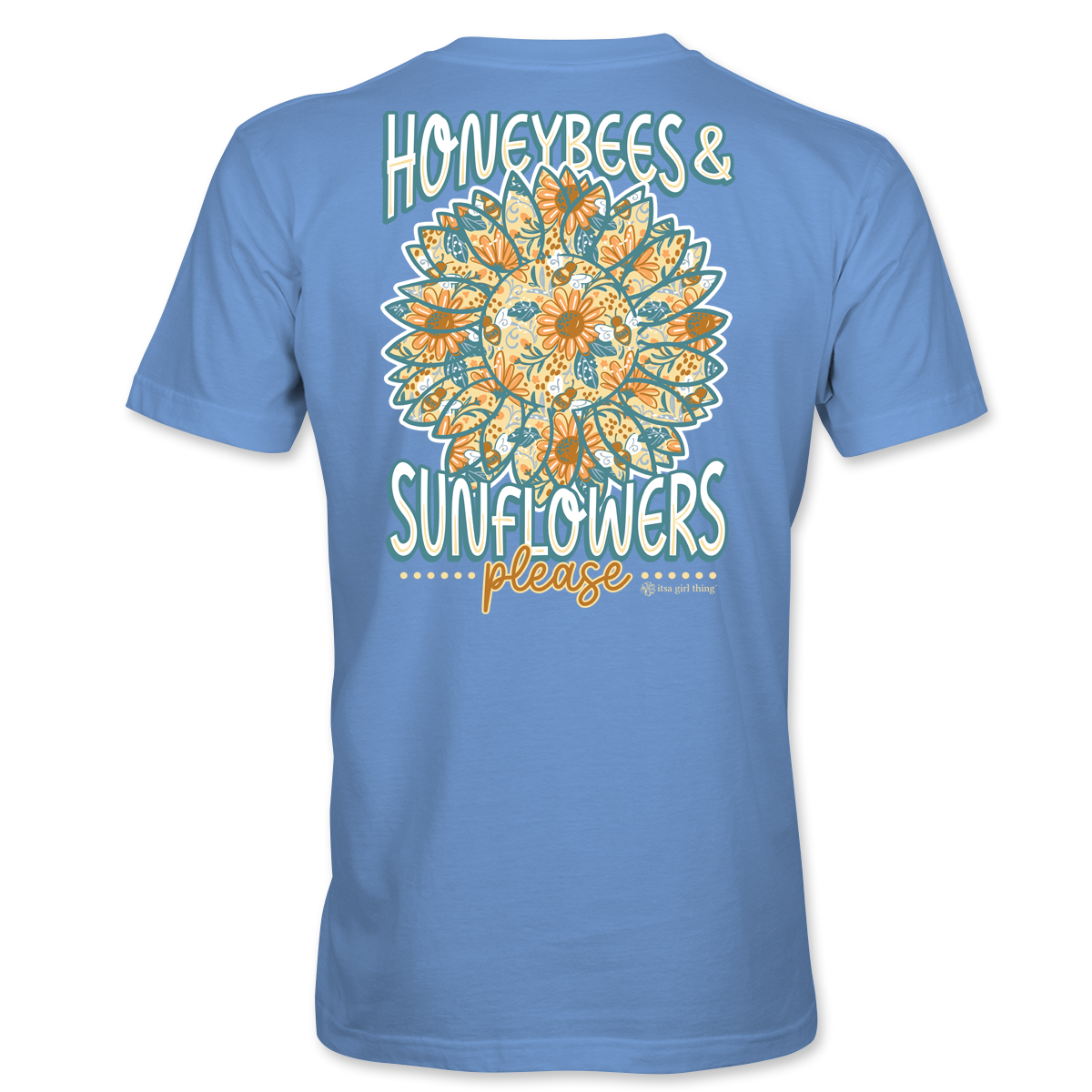 Honey Bees Sunflowers- Flower Bloom T-Shirt