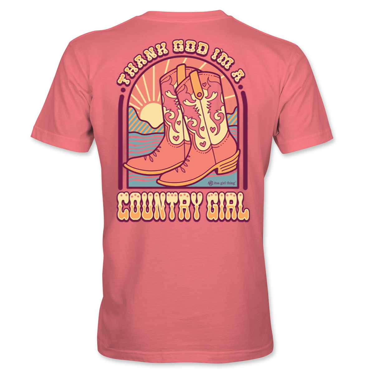 Country Girl- Sunset and Boots T-Shirt