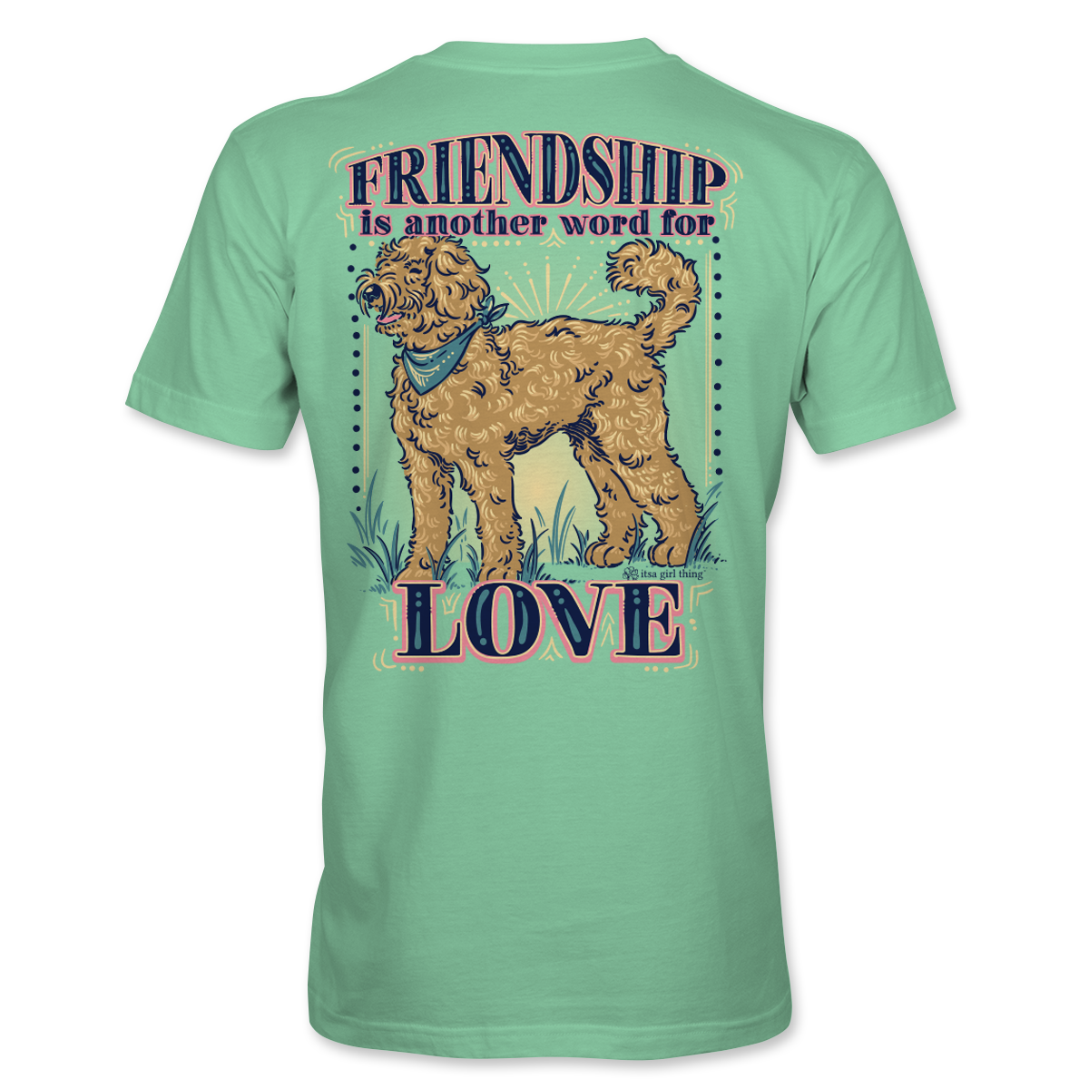 Labradoodle Love- Doodle with Bandana T-Shirt