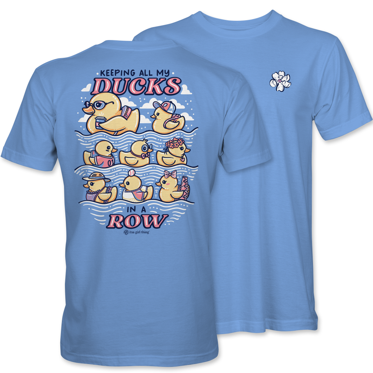 Ducks in a Row T-Shirt – Carolina Blue