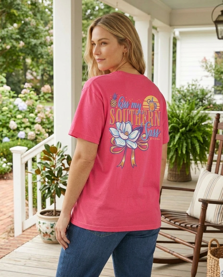 Itsa Girl Thing — Kiss My Southern Sass Magnolia Women's Short