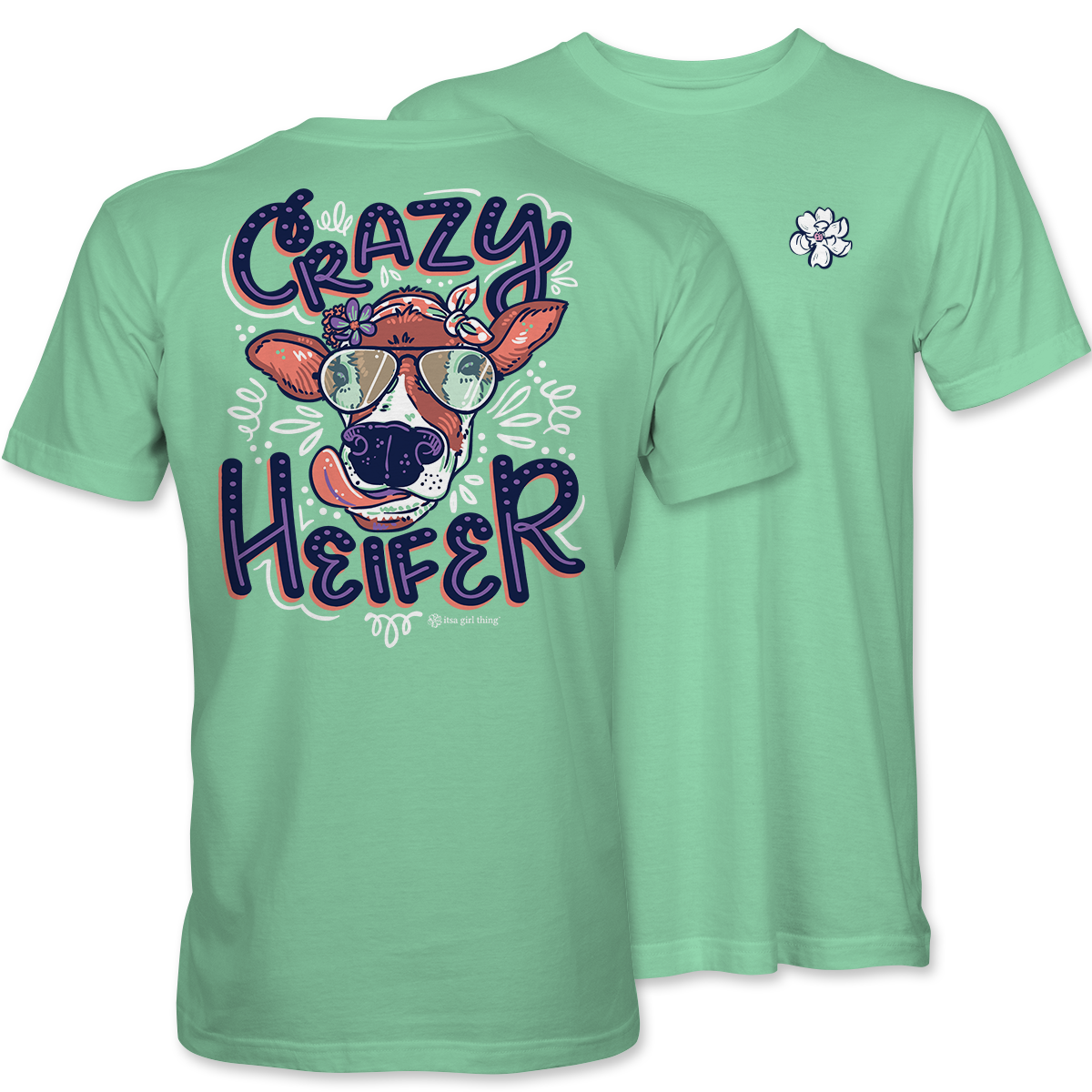 Crazy Heifer- Southern Sass Cow T-Shirt