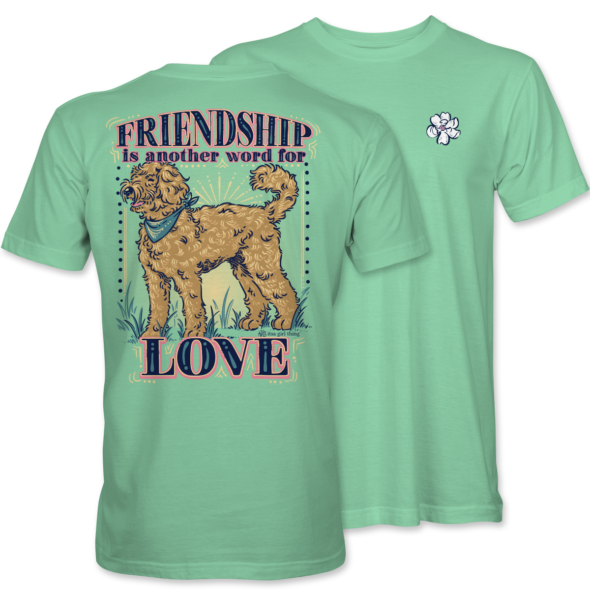 Labradoodle Love- Doodle with Bandana T-Shirt