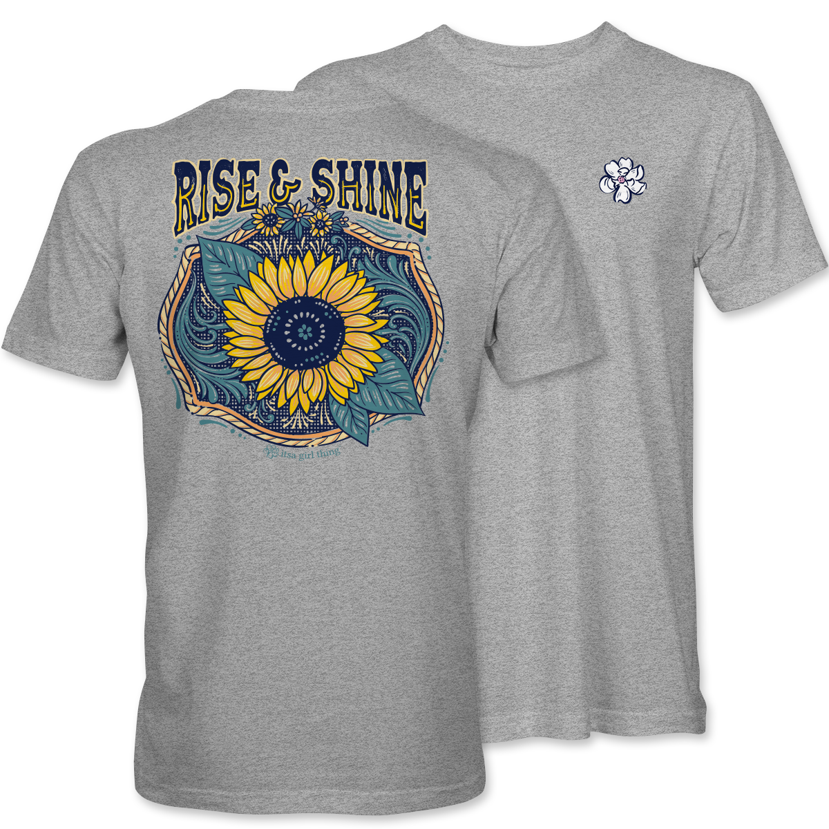 Sunflower Belt Buckle- Country Charm T-Shirt